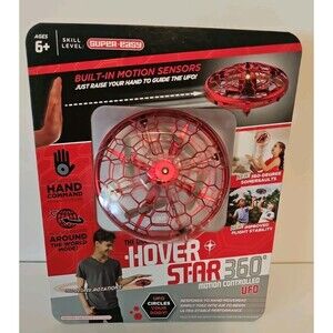 The Original Hover Star 360 Motion Controlled UFO Red Ages 6+ Indoor/Outdoor New